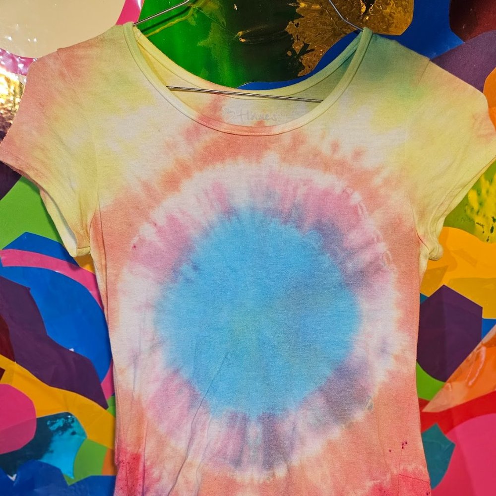 T-shirt - Tie Dye - Teen XL - Multicolored  Pink, Yellow, Blue, Purple